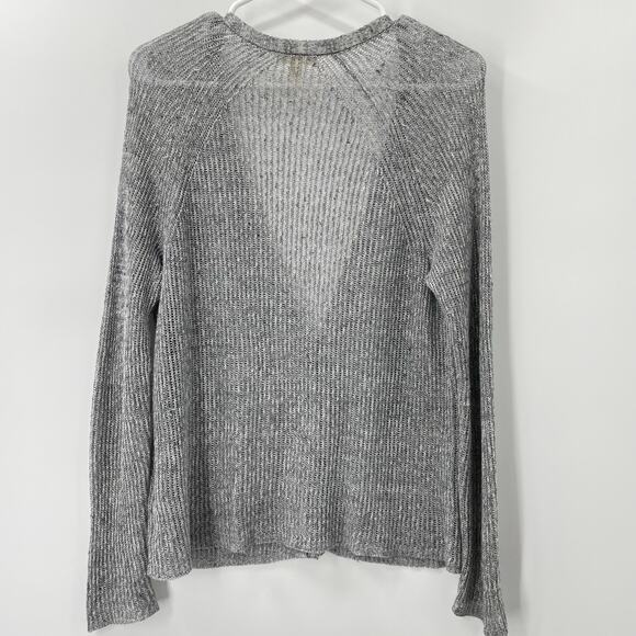 Eileen Fisher Women's Ribbed Open Knit 100% Linen Cardigan Sweater, Sz. Small - Picture 3 of 8